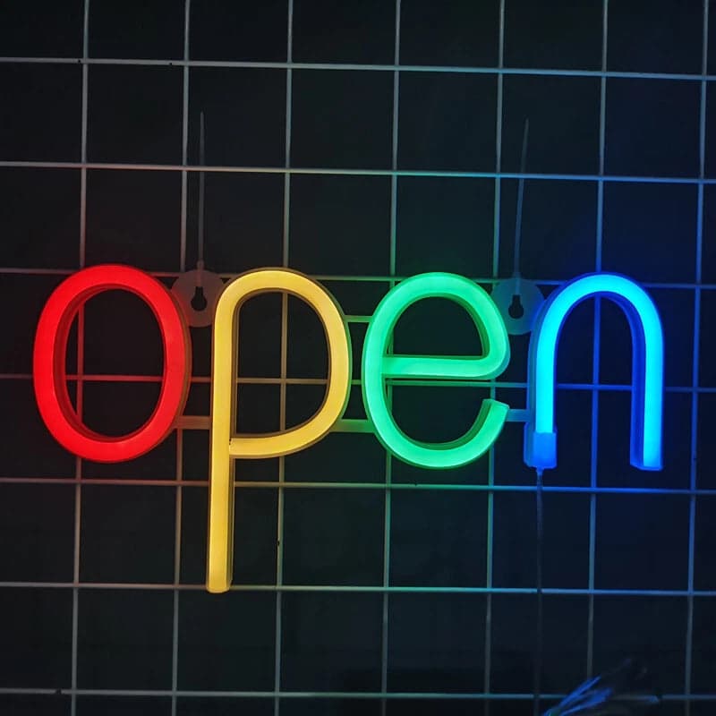 New Colourful LED Open Sign-Horizontal (NCE5794) — image 1