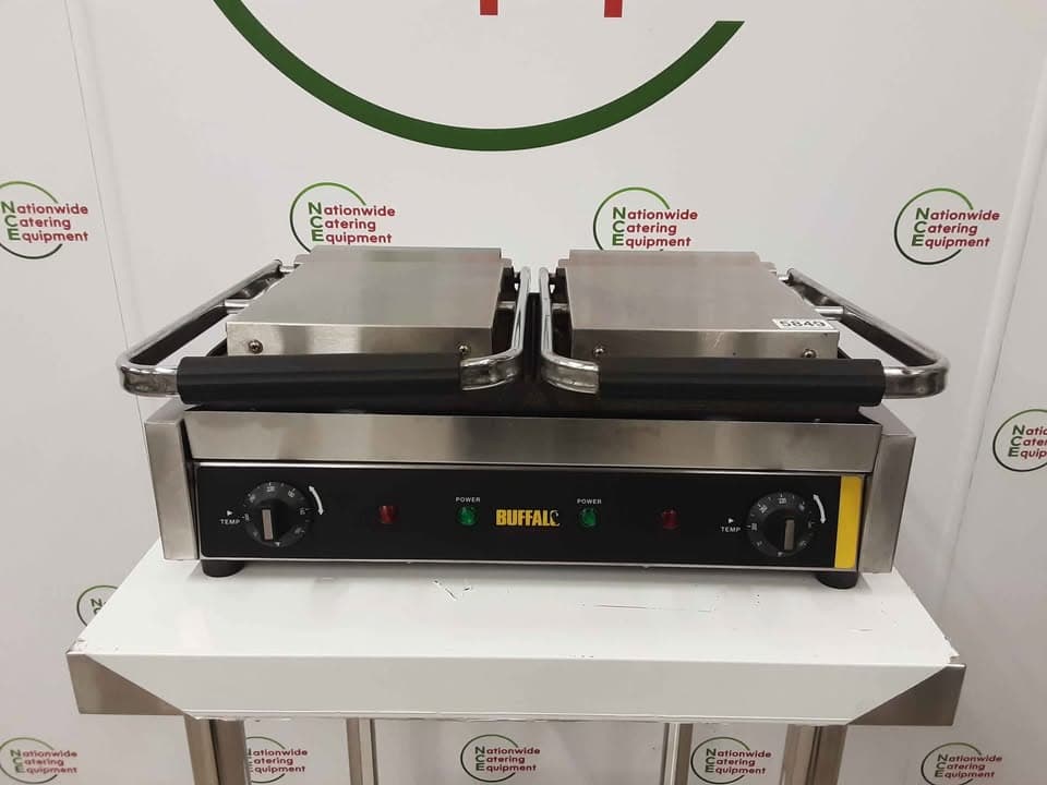 Buffalo Double Ribbed Panini/Contact Grill, Model- DM902-02 (NCE5849) — image 1