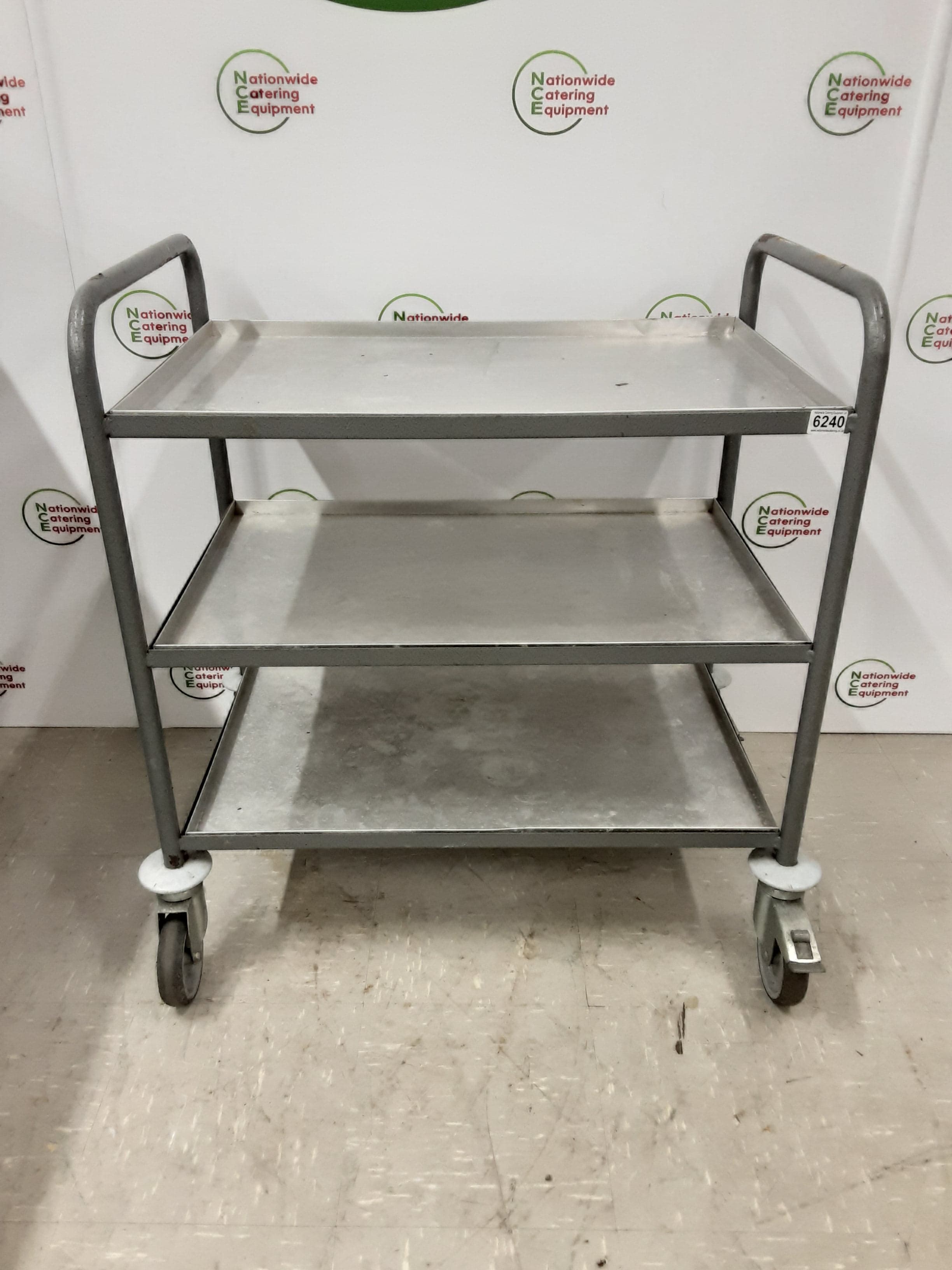 STAINLESS STEEL THREE TIER SERVING TROLLEY (NCE6240) — image 1