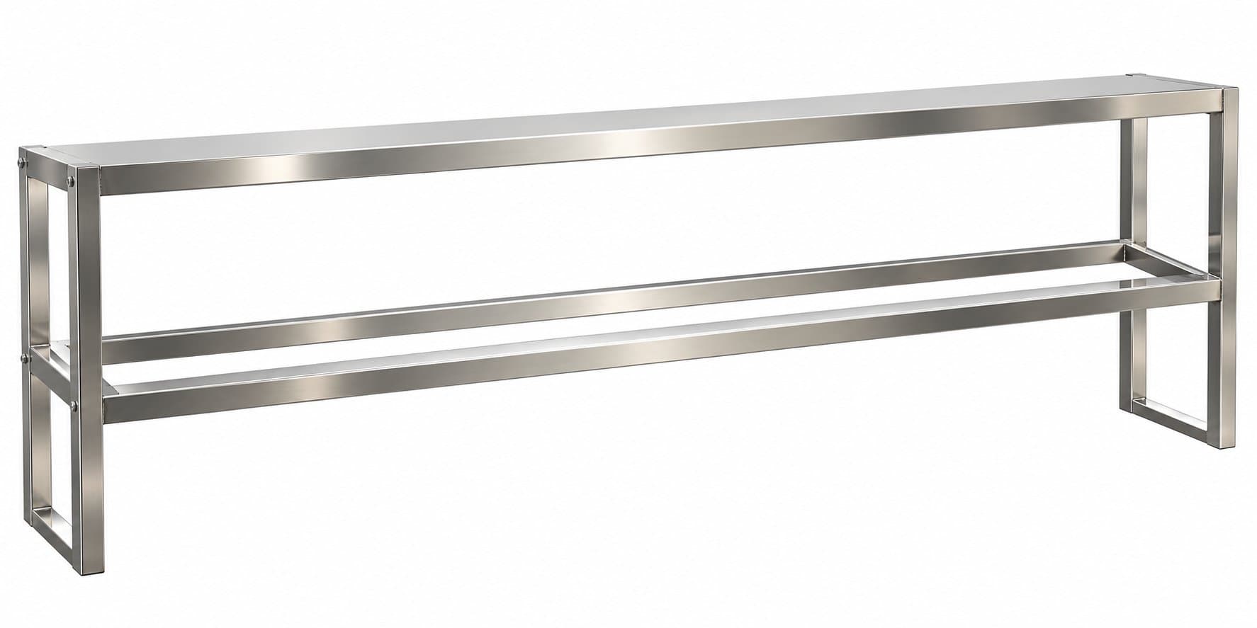 Hamoki Stainless Steel Gastronorm Overtable Garnish Rail With One Shelf 180cm, Model- WTH-180 — image 1