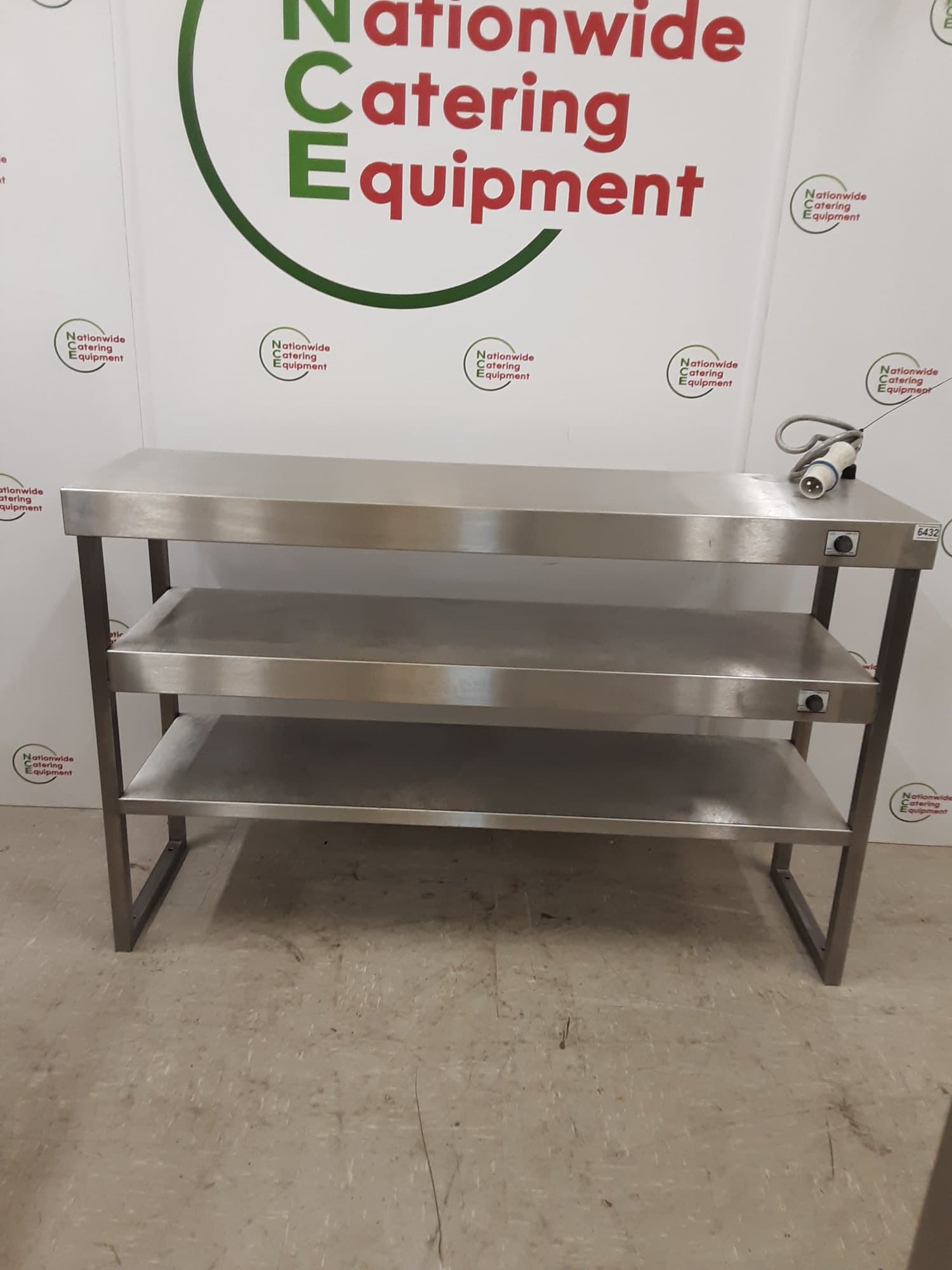 Stainless Steel Three Tier (Top Two Tiers Heated) Gantry, 1ph/16amp, 140cm — image 1