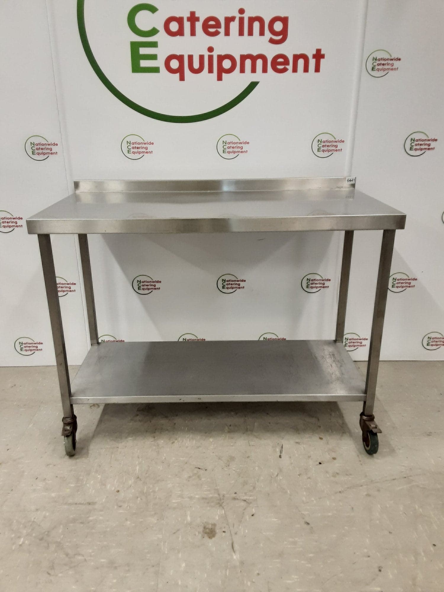 Stainless Steel Table On Wheels 120x60cm — image 1