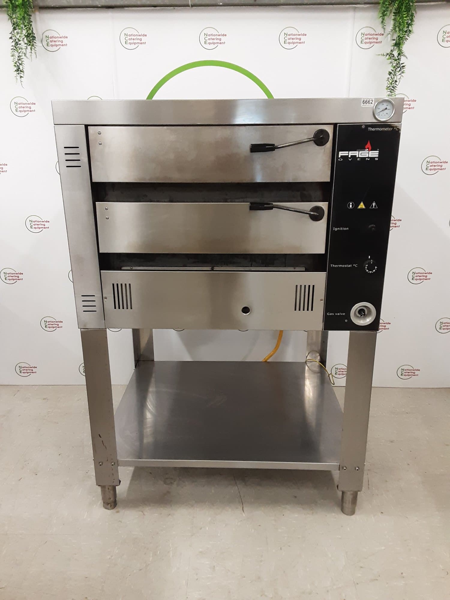 Fage Twin Deck Natural Gas Pizza Oven On Stand, Model- 70-2G — image 1