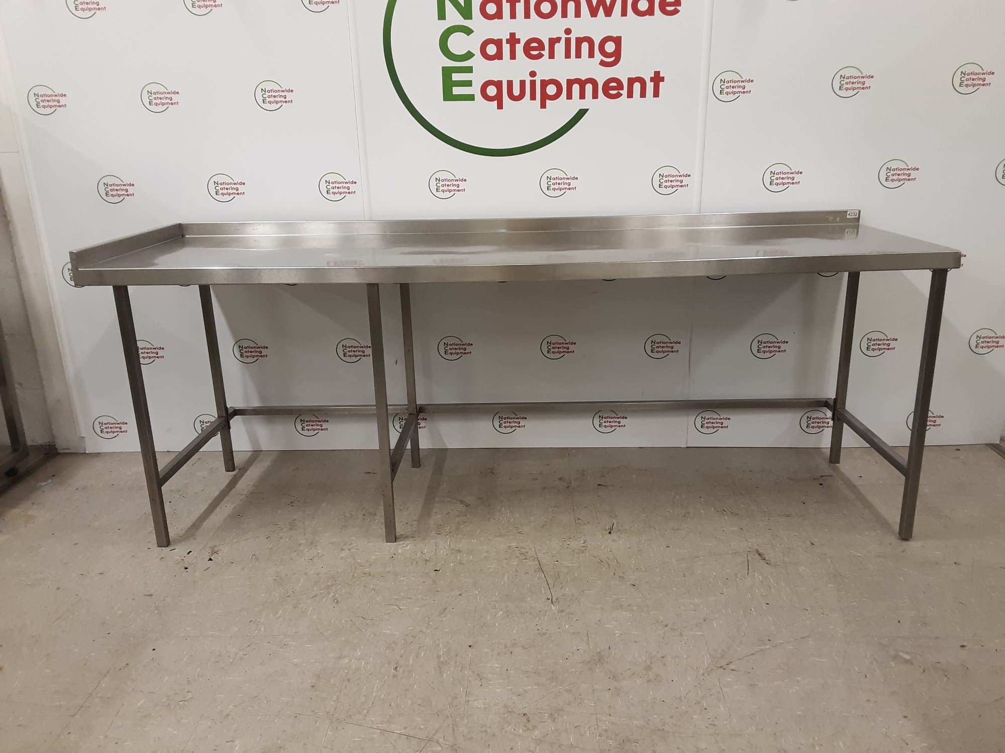 Stainless Steel Table With Appliance Space 250x75cm — image 1