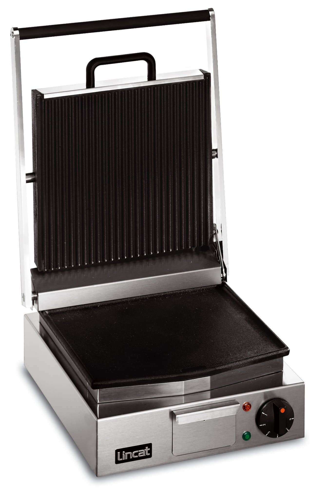 Lincat Lynx 400 Tabletop Electric Contact/Panini Grill, Ribbed Upper/Flat Lower Plate, 13amp, Model- LRG — image 1