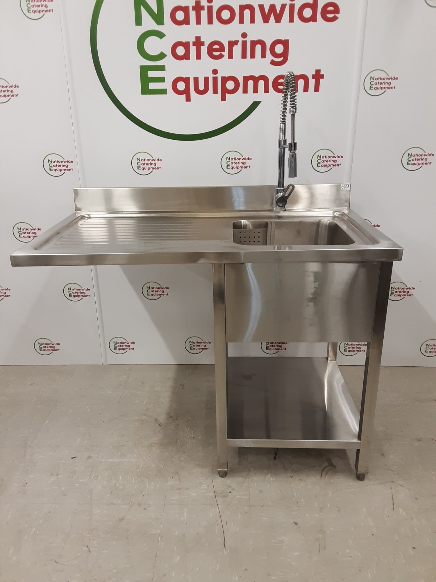 Stainless Steel Dishwasher Sink With Pre-Rinse Spray, Left Hand Drainer, 120x70cm — image 1
