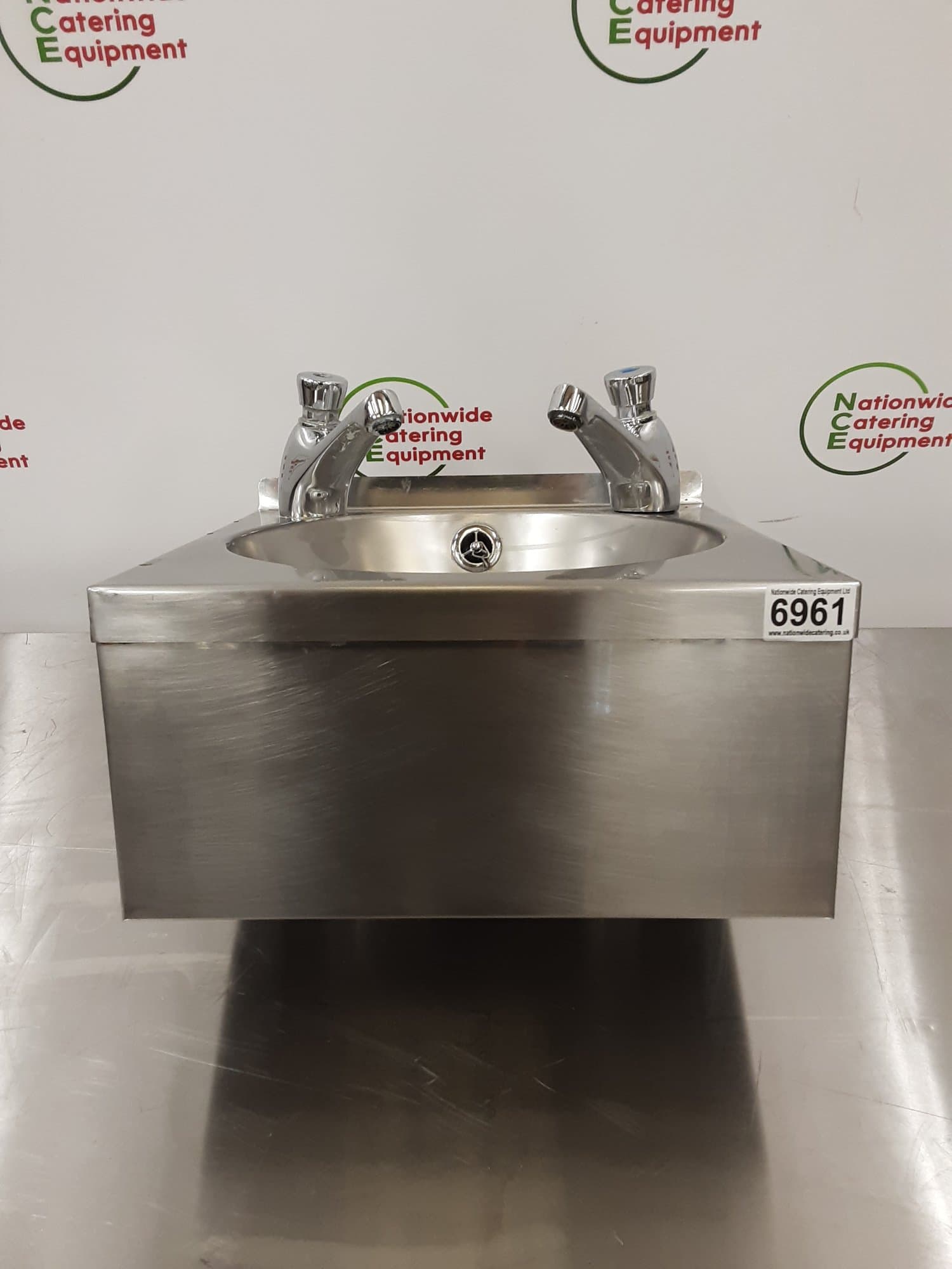 Stainless Steel Wash Hand Basin With Push Button Taps — image 1