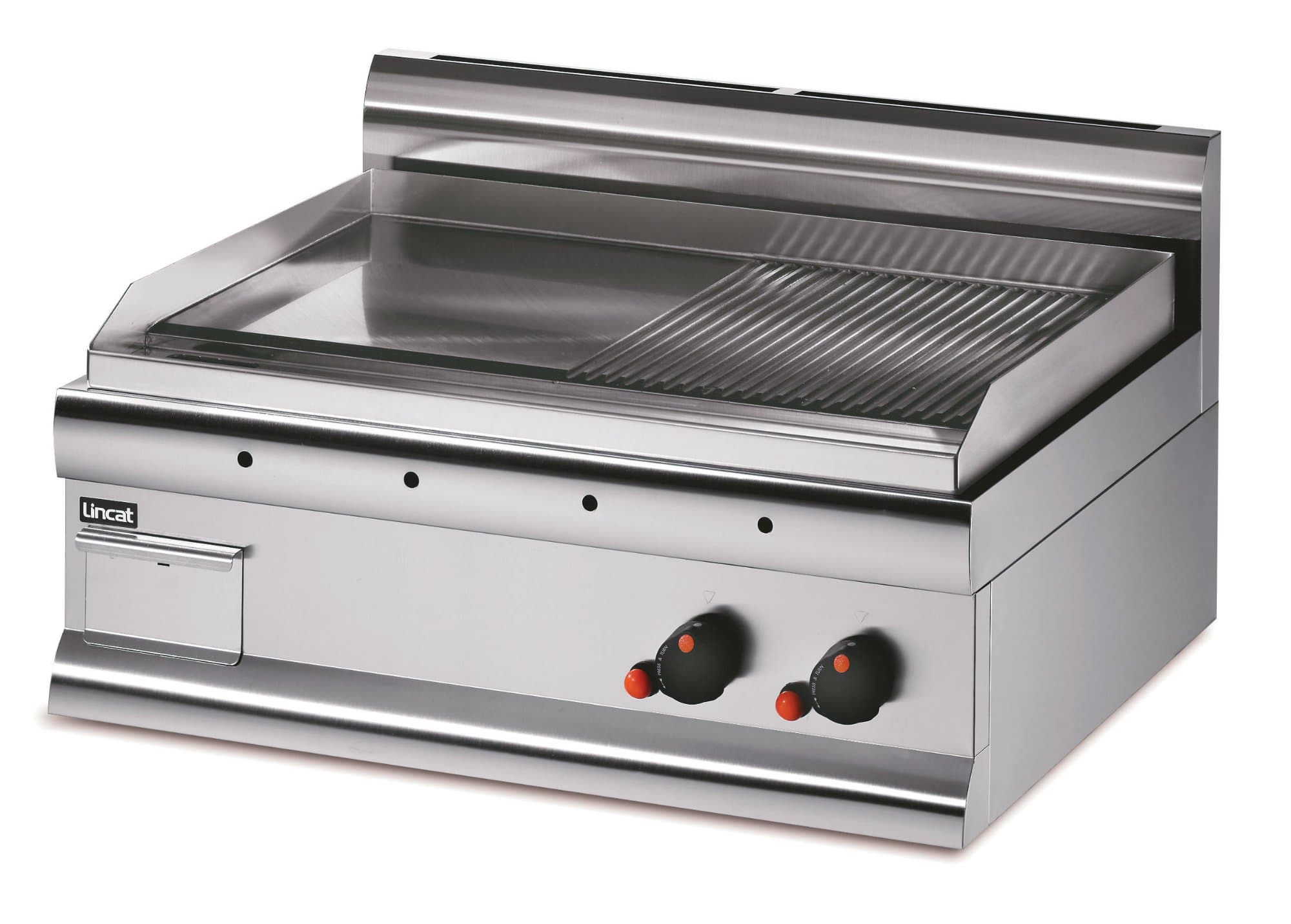 Lincat Silverlink 600 75cm Tabletop Natural Gas Half Ribbed/Half Flat Machine Steel Griddle, Model- GS7R/N — image 1