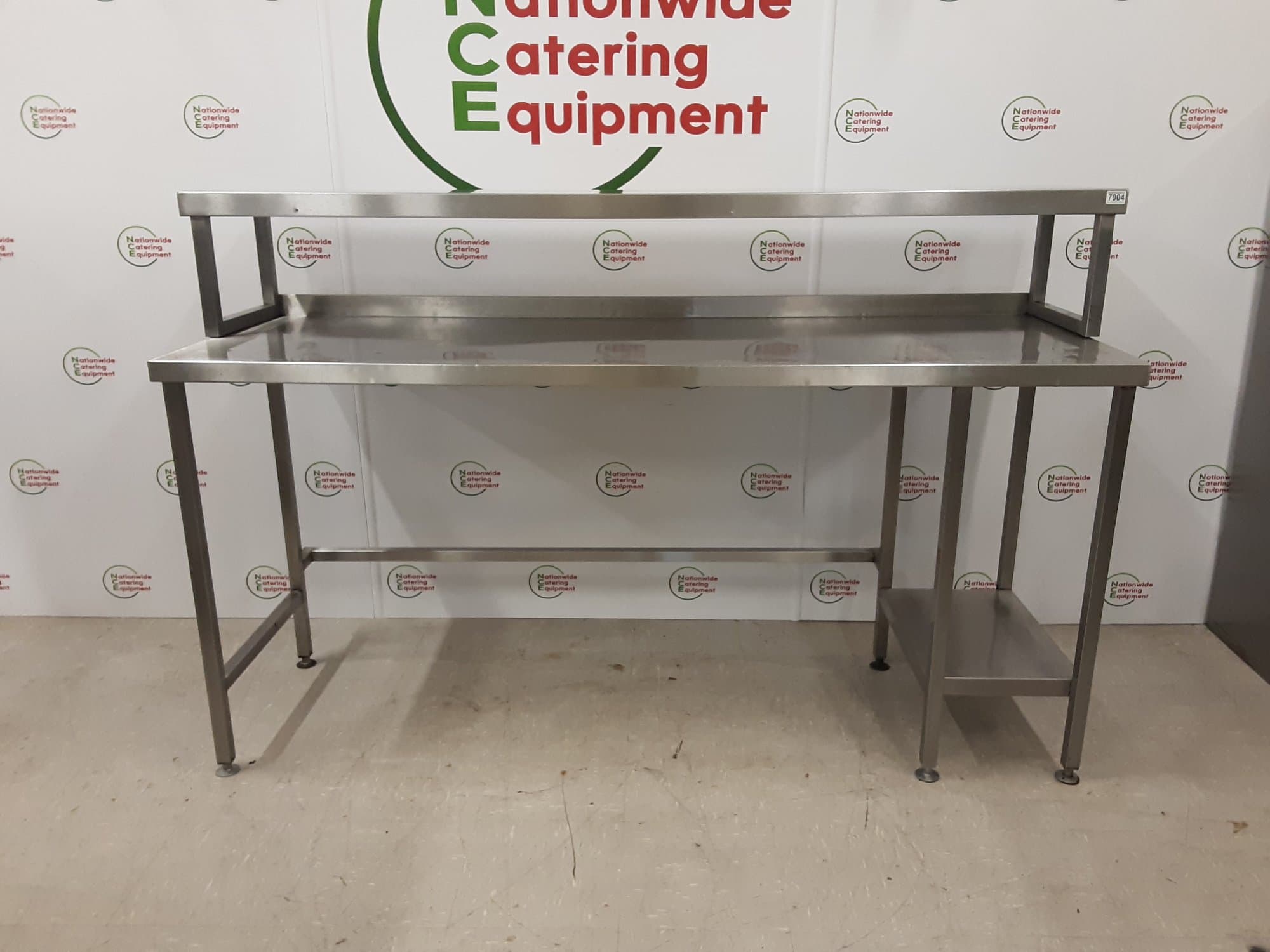 Stainless Steel Table With Shelf Above & Appliance Space Beneath 190x65cm — image 1
