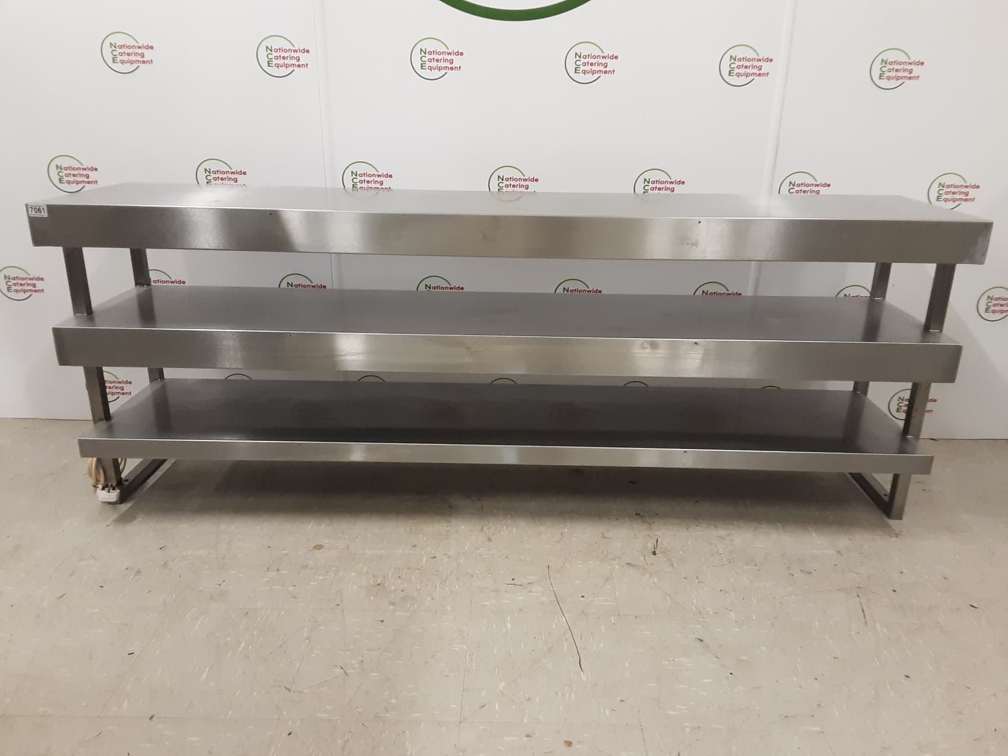 Stainless Steel Three Tier (Top Two Tiers Heated) Tabletop Gantry 200x45cm — image 1