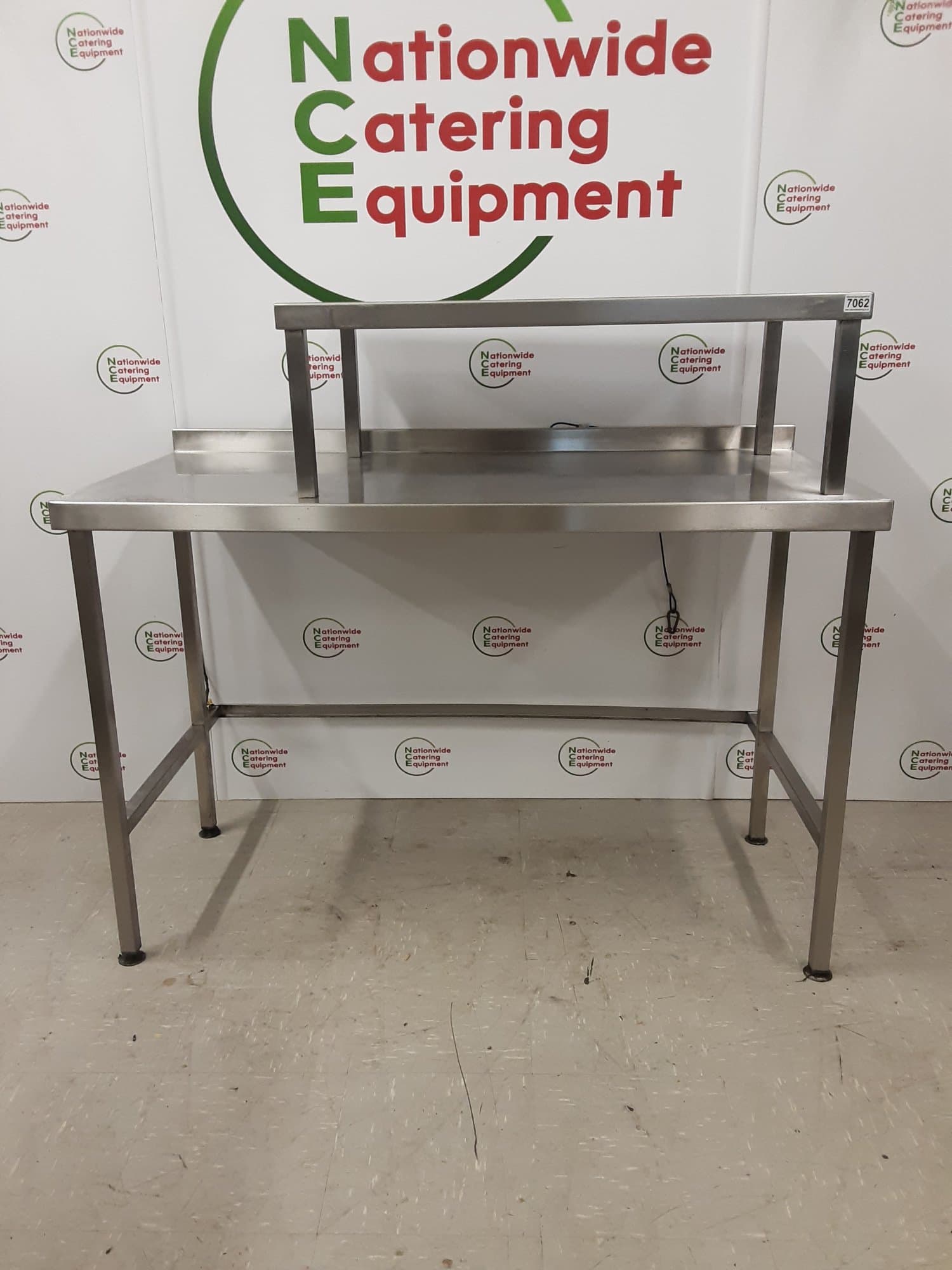 Stainless Steel Table With Shelf Above & Appliance Space Beneath 135x65cm — image 1