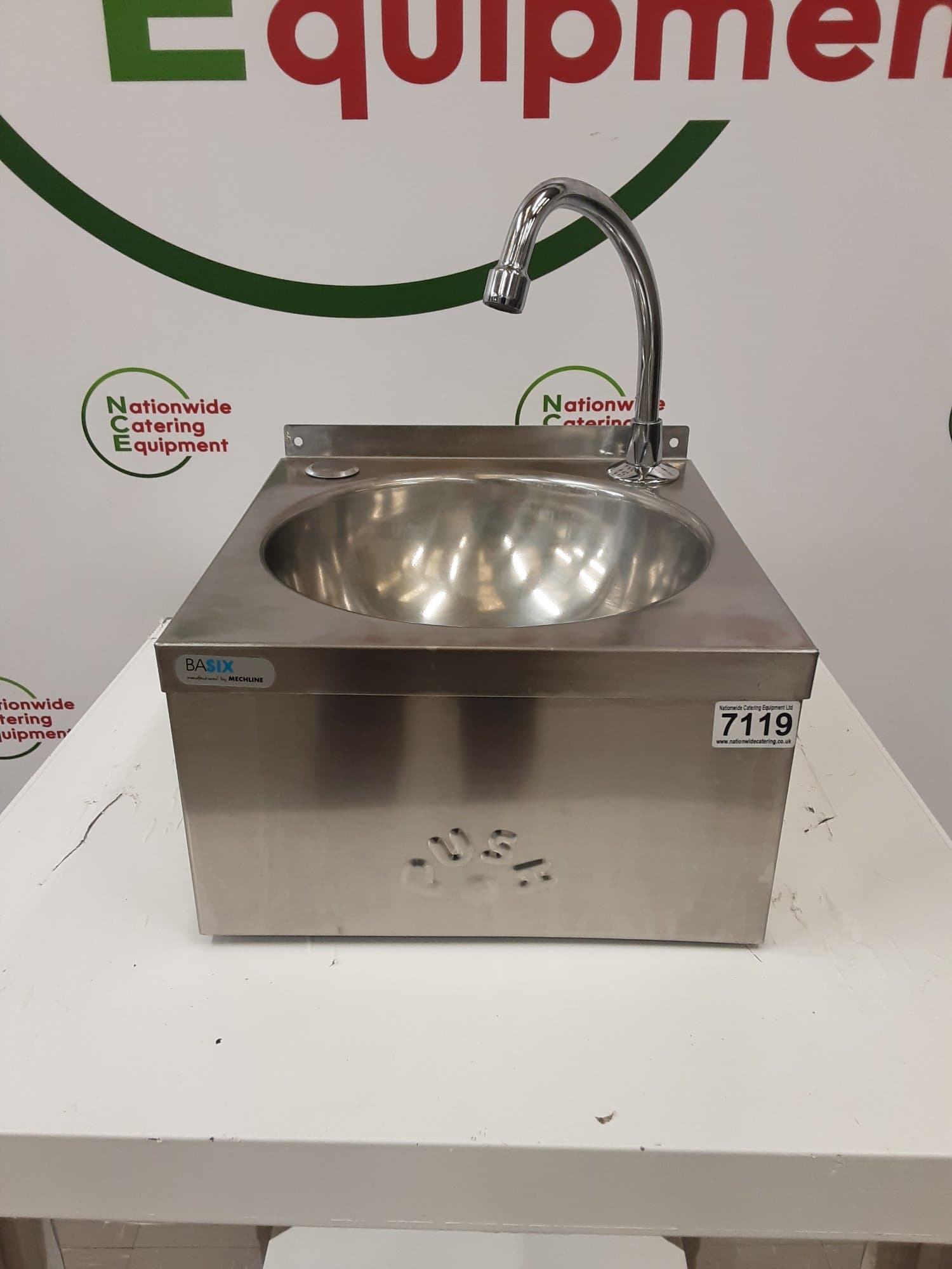 Stainless Steel Basix Knee Operated Wash Hand Basin — image 1