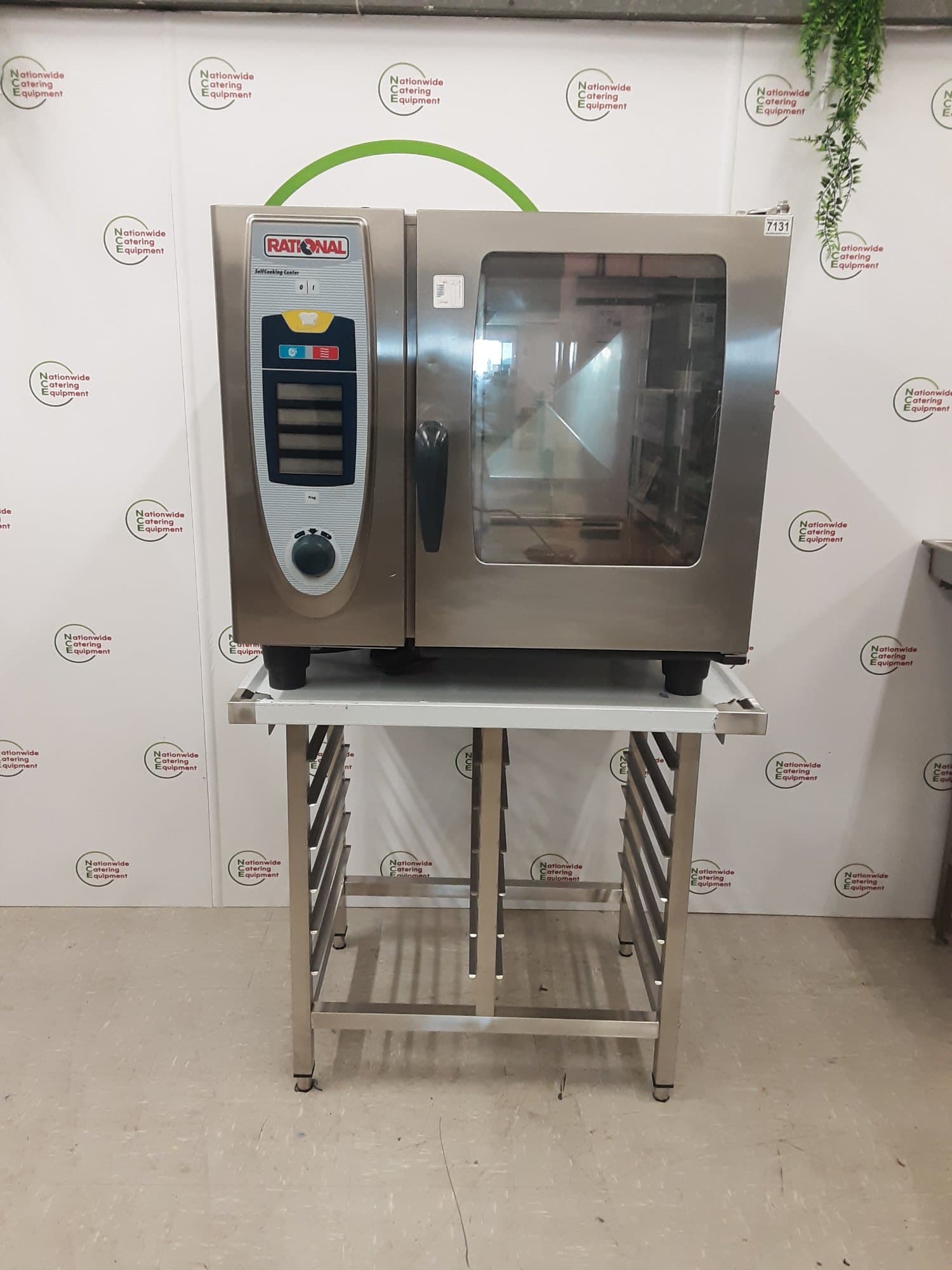 Rational SCC Six Grid Electric Combi Oven On New Stand With Tray Racking, Model- SCC061E — image 1