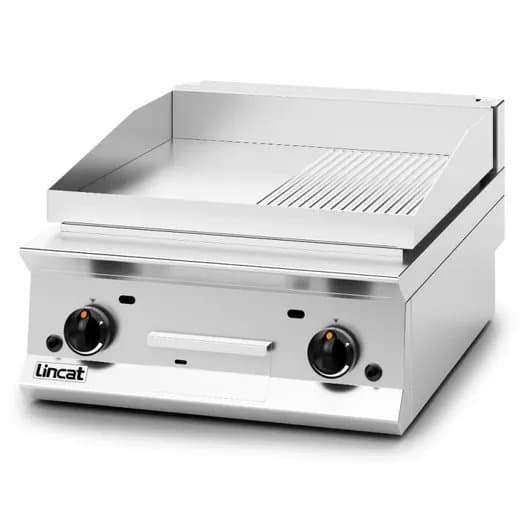 Lincat Opus 800 Half Ribbed Gas Griddle 60cm, Machined Steel, Propane, Model- OG8201/R/P — image 1