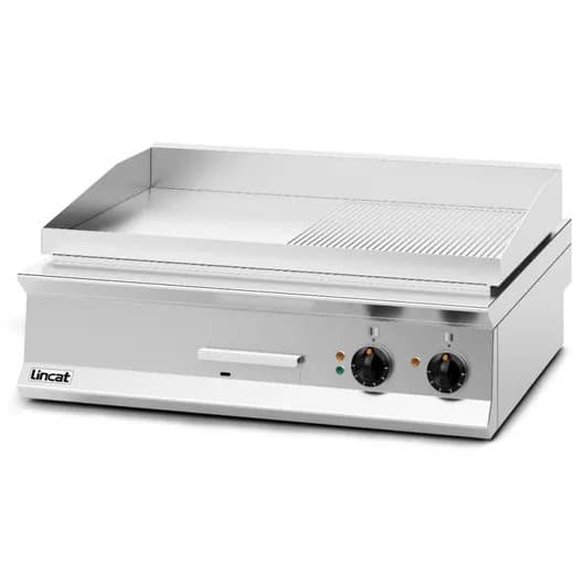 Lincat Opus 800 Half Ribbed Electric Griddle 90cm, Machined Steel, Model- OE8206/R — image 1