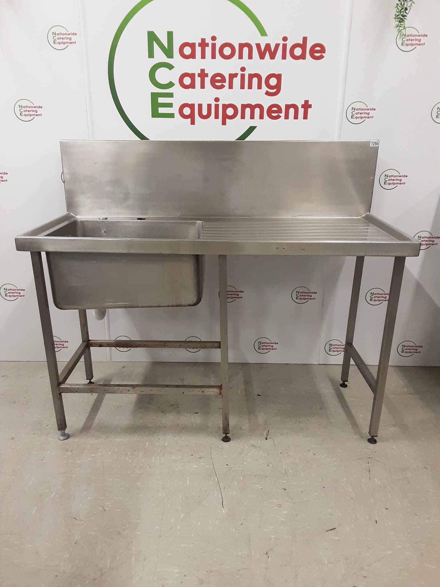 Stainless Steel Single Sink With Appliance Space Beneath 150x65cm — image 1