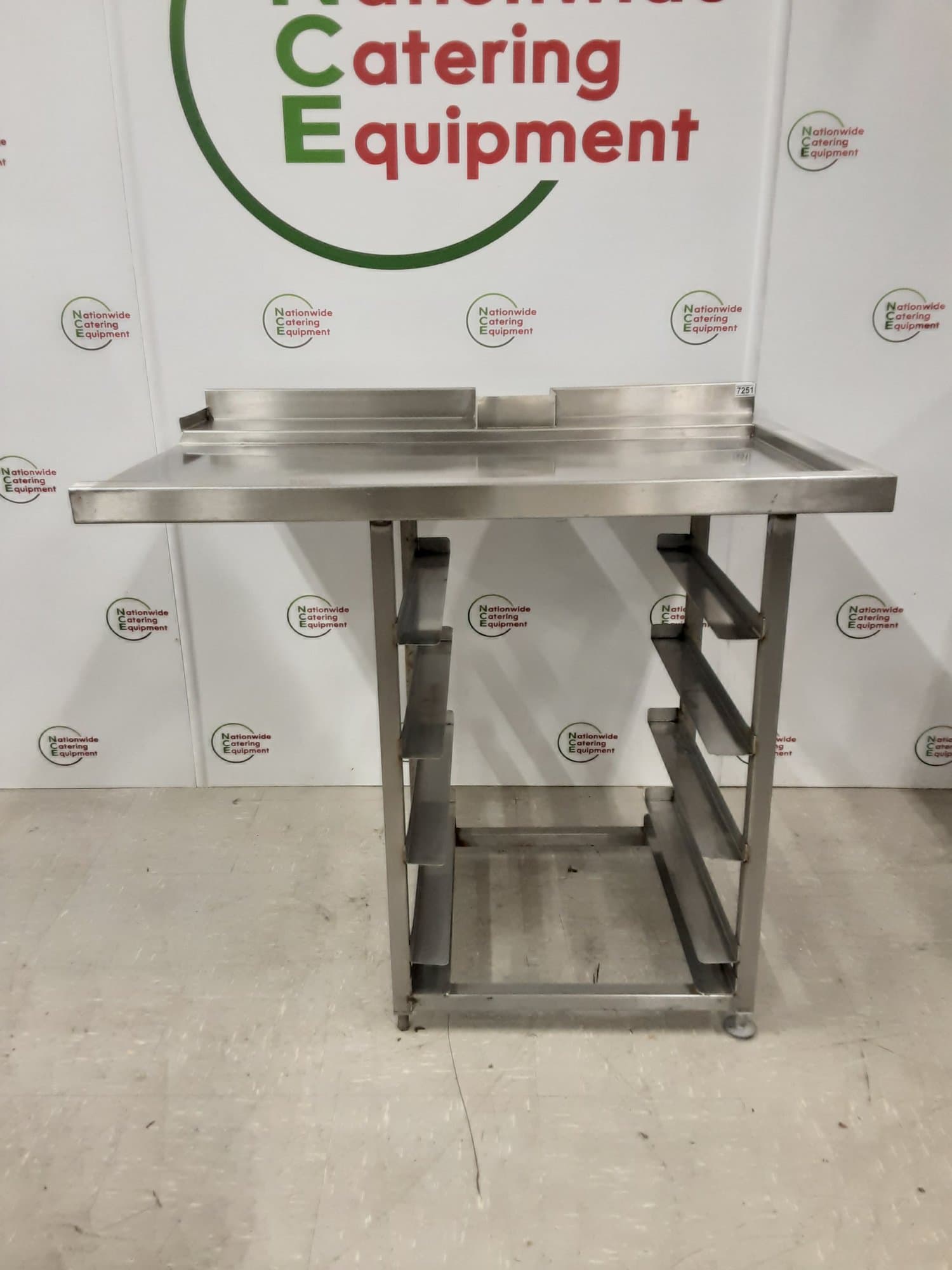 Stainless Steel Dishwasher Exit Table With Racking 110x76cm — image 1