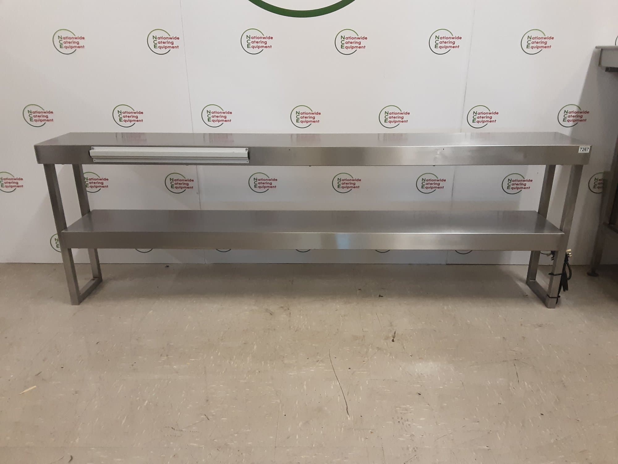 Stainless Steel Two Heated Tier Gantry, 13amp, 210x30cm — image 1