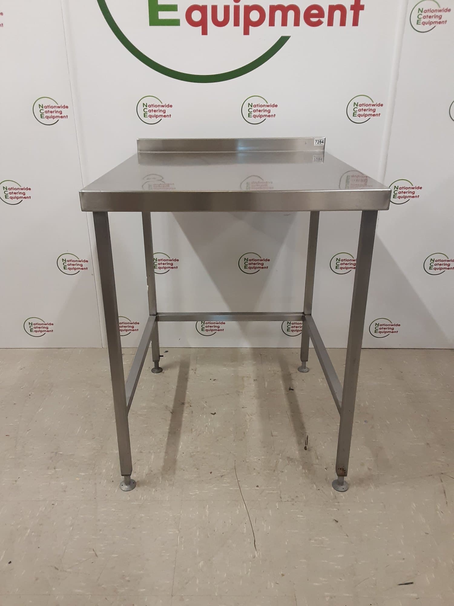 Stainless Steel Table With Appliance Space Beneath 73x85cm — image 1
