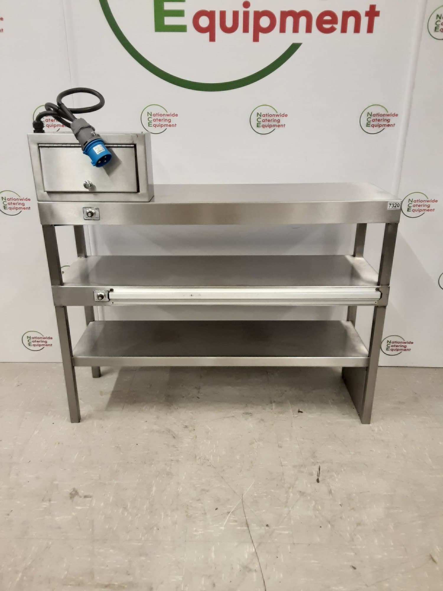 Stainless Steel Three Tier (Top Two Tiers Heated) Tabletop Gantry 115x35cm — image 1