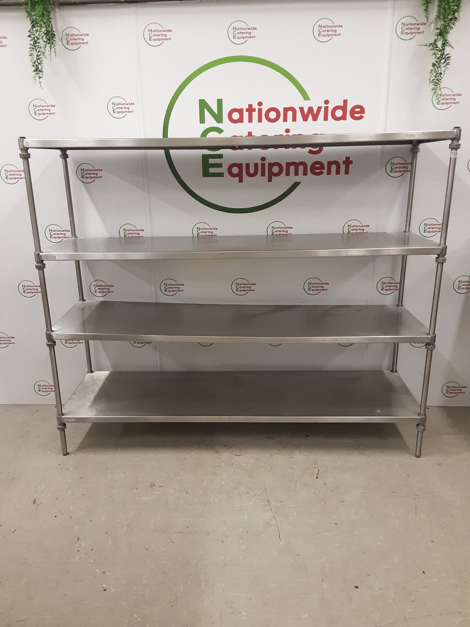 Stainless Steel Craven Four Tier Shelving Unit 182x53cm — image 1