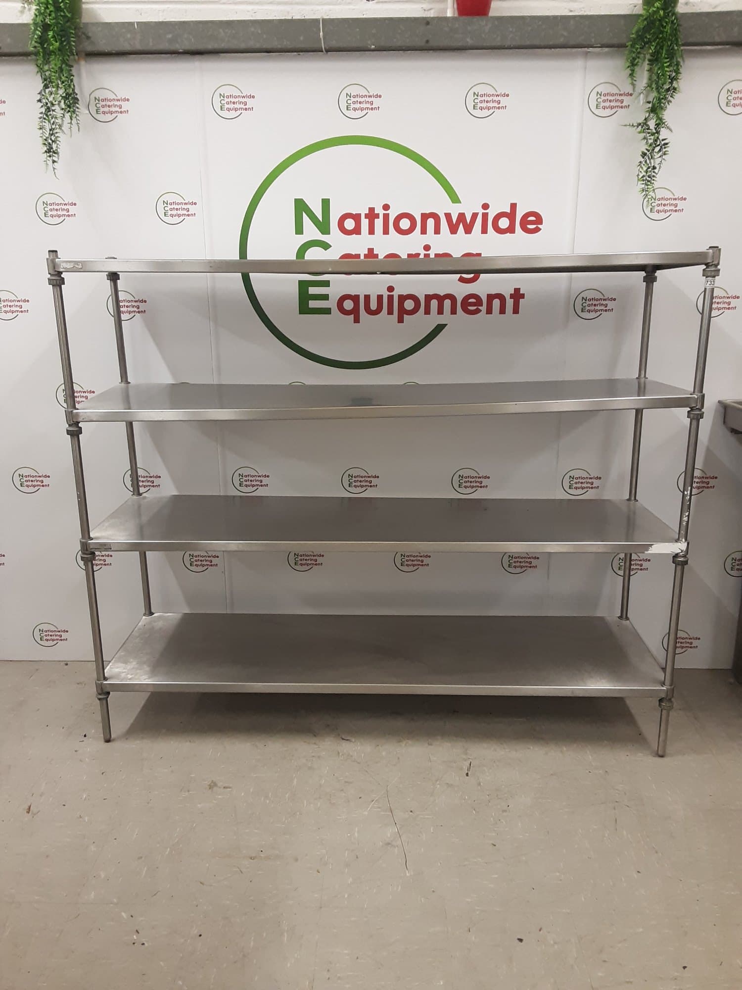 Stainless Steel Craven Four Tier Shelving Unit 182x53cm — image 1