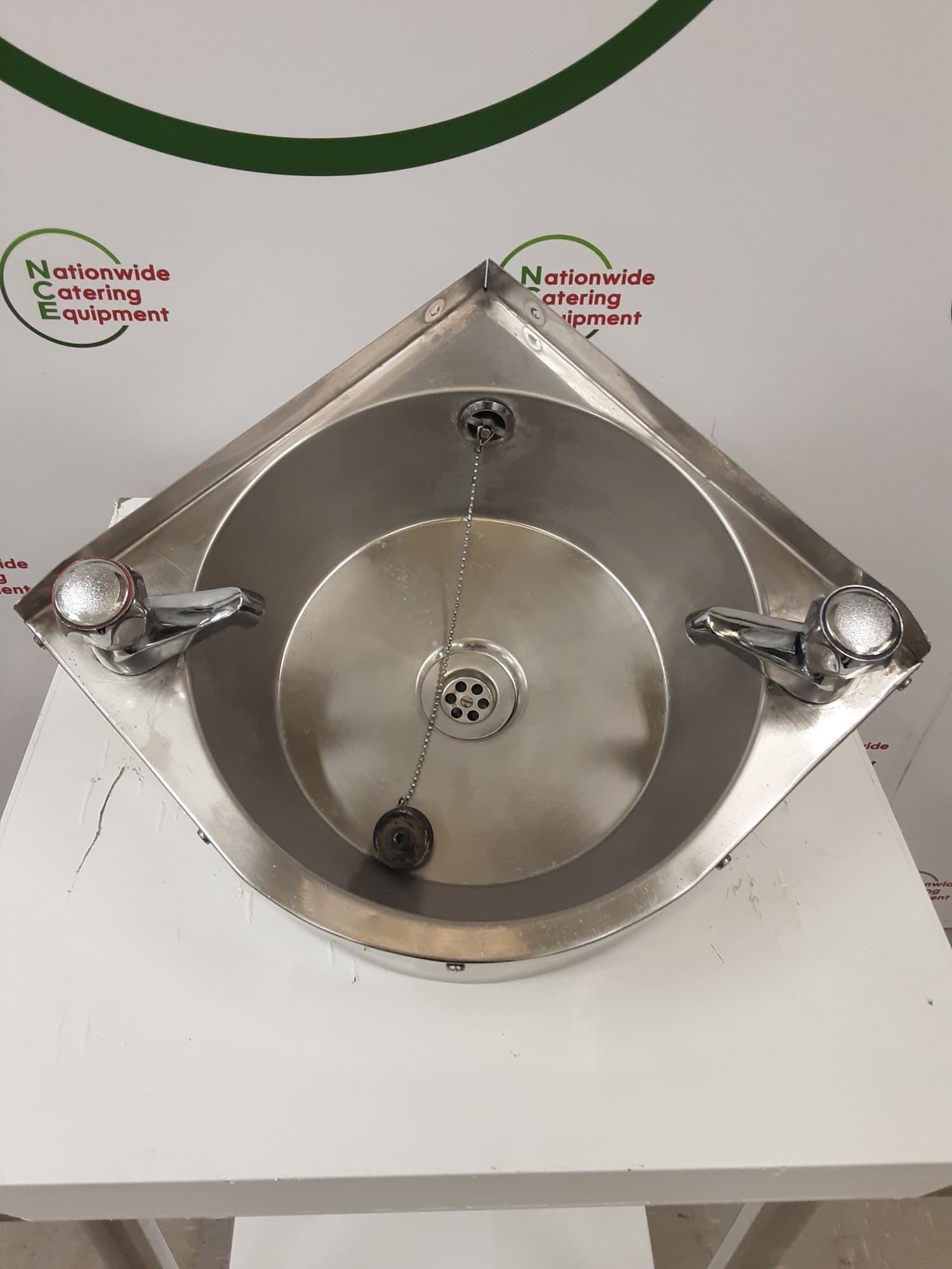 Stainless Steel Corner Handwash Basin — image 1