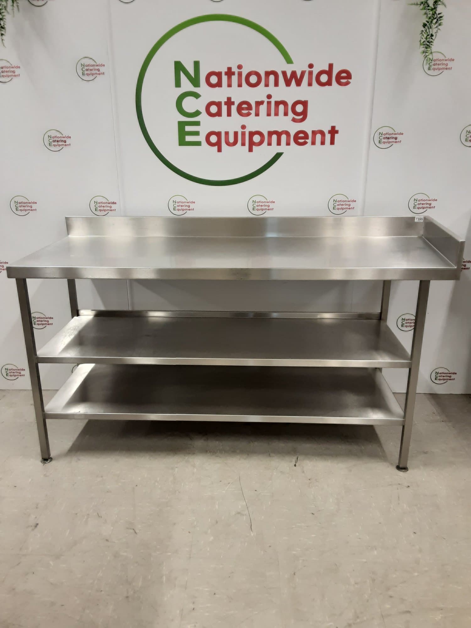 Stainless Steel Table With Two Lower Shelves 182x70cm — image 1