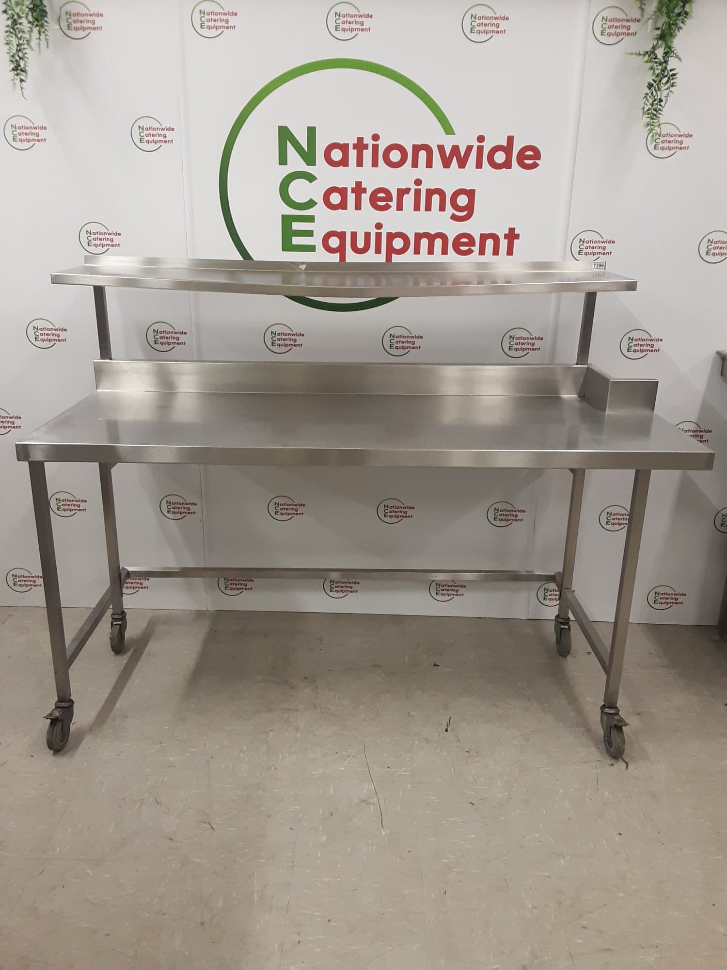 Stainless Steel Mobile Table With Shelf Above And Appliance Space Beneath 177x70cm — image 1