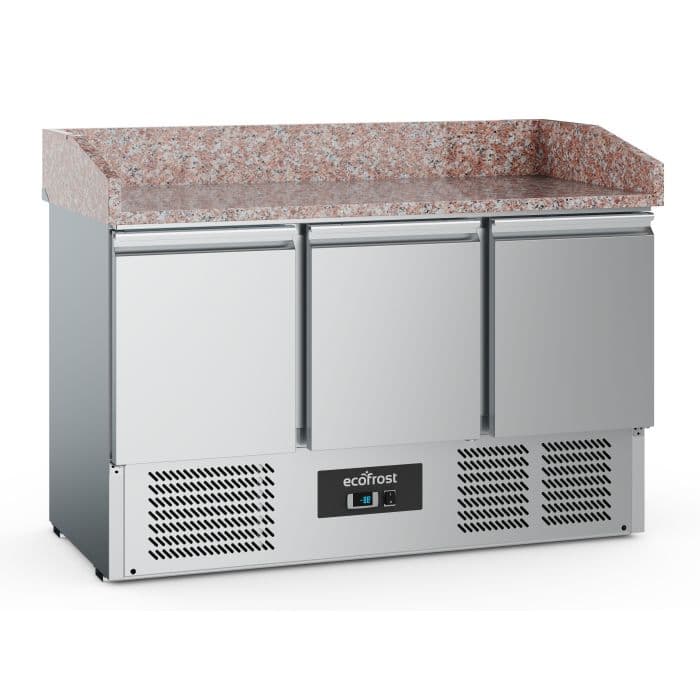 Ecofrost Three Door Counter Fridge With Granite Worktop 140cm. Model- 7950.5100. Delivery Included — image 1