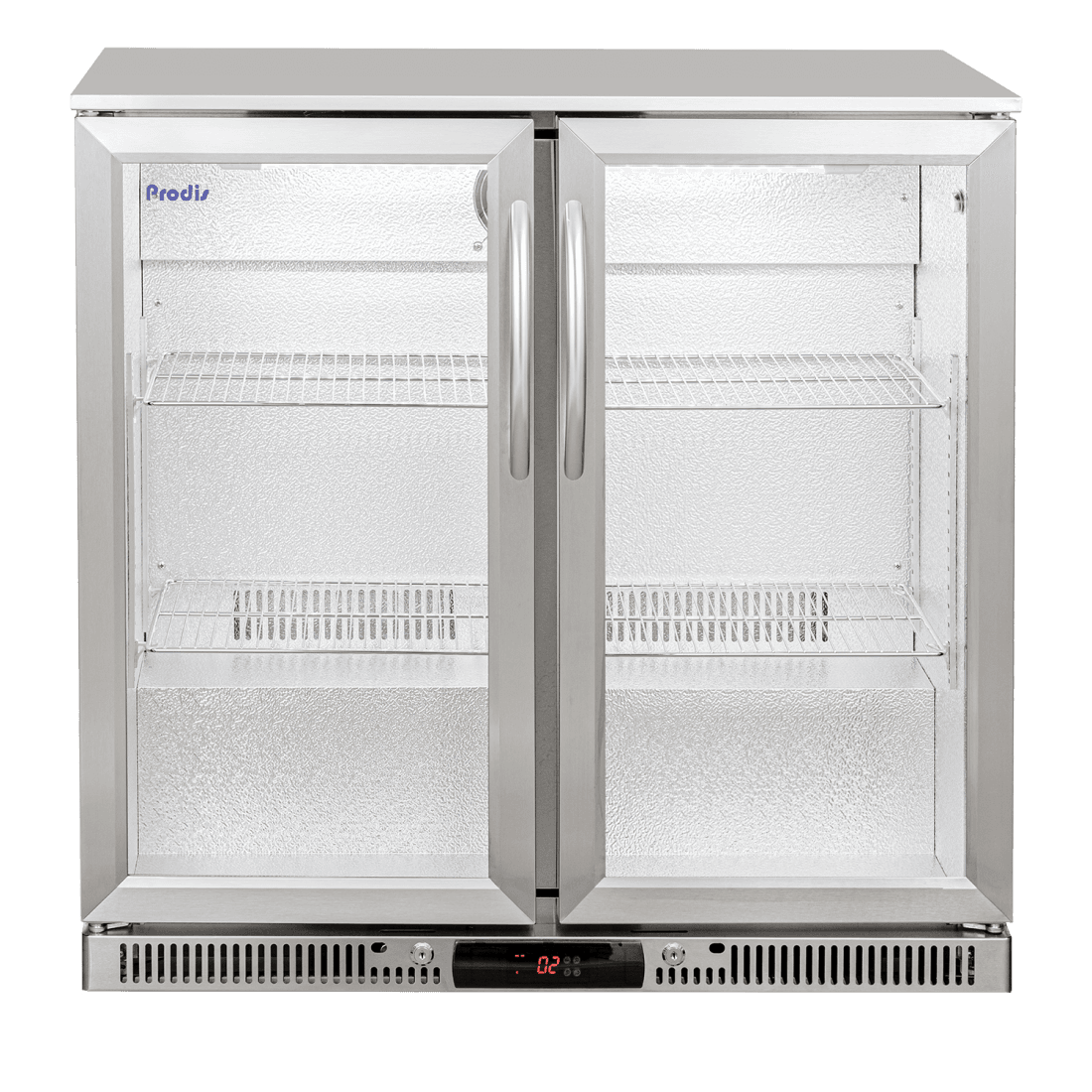 Prodis Low Energy Stainless Steel Double Hinged Door Bottle Cooler, Model-NT2ST-LE. Delivery Included — image 1