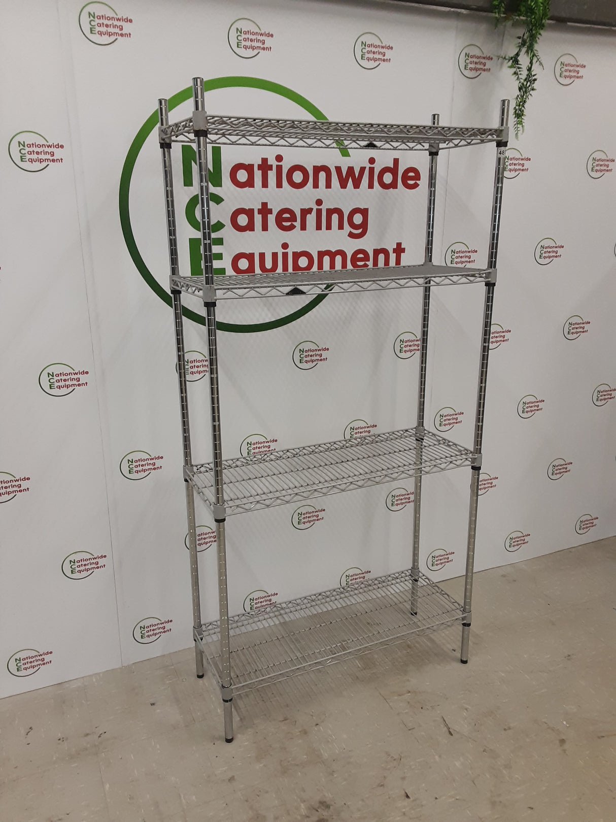 Four Tier Wire Shelving Unit (NCE4878)