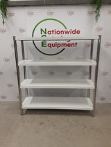 Hamoki Stainless Steel Four Tier Shelving Unit x120cm (NCE4887)