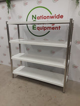 Hamoki Stainless Steel Four Tier Shelving Unit x120cm (NCE4887)