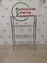 Wire Shelving Unit - Four Tier, 91x36cm (NCE4918)