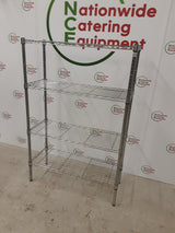 Wire Shelving Unit - Four Tier, 91x36cm (NCE4918)