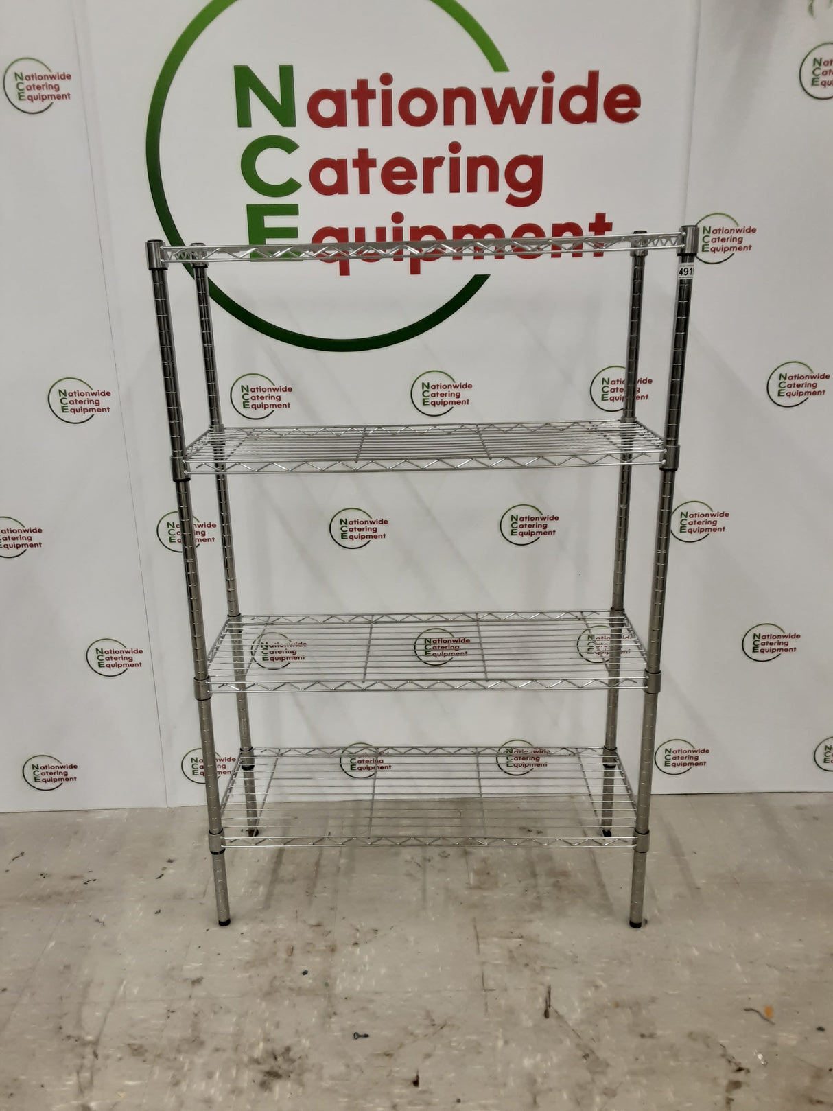 Wire Shelving Unit - Four Tier, 91x36cm (NCE4919)