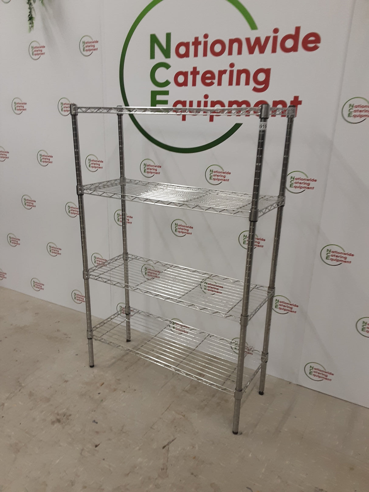 Wire Shelving Unit - Four Tier, 91x36cm (NCE4919)