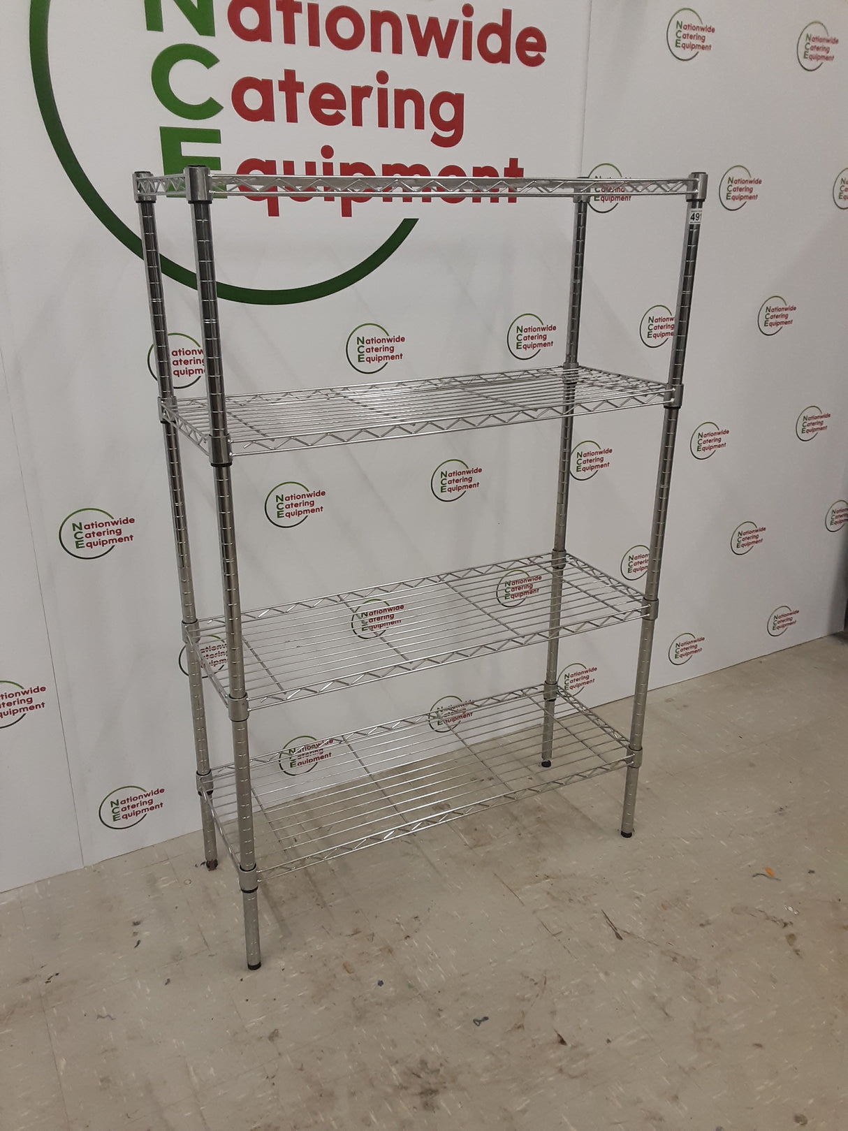 Wire Shelving Unit - Four Tier, 91x36cm (NCE4919)