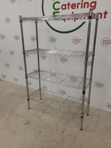 Wire Shelving Unit, Chrome, 91x36cm - Four Tier (NCE4920)