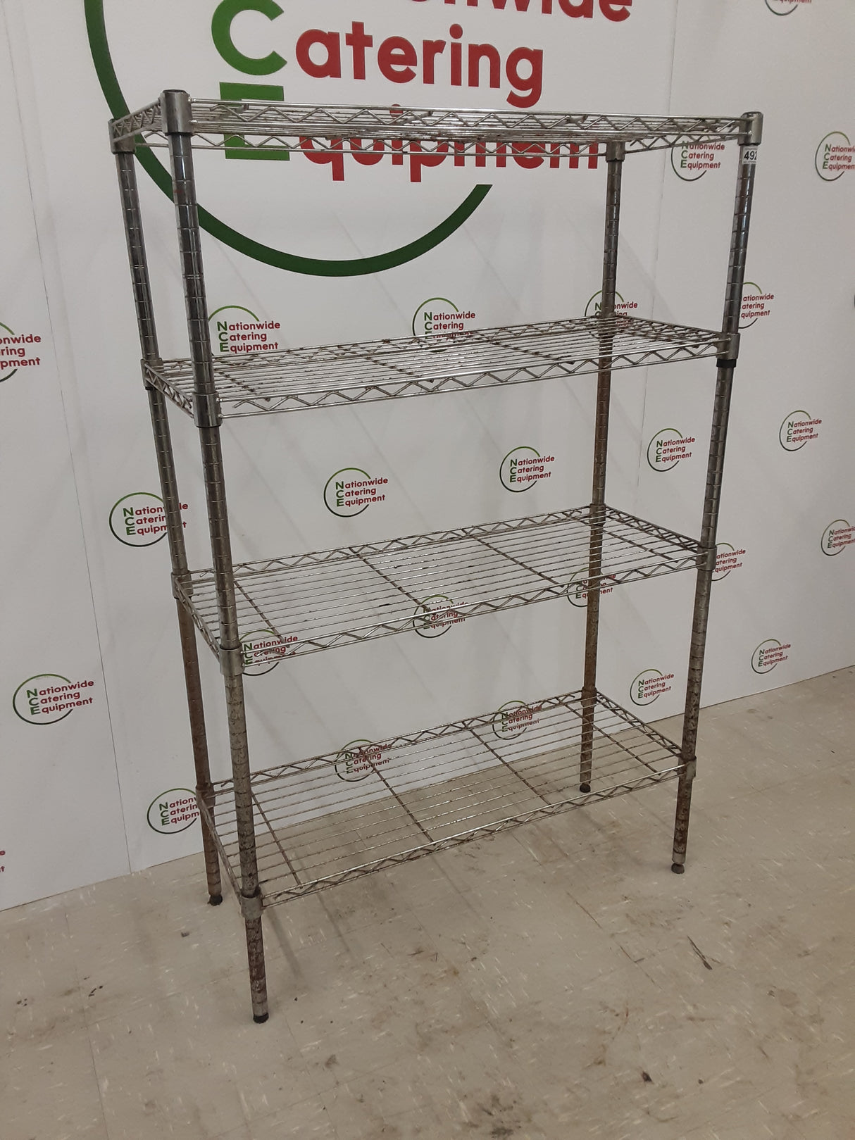 Wire Shelving Unit, CLEARANCE - Four Tier (NCE4922)