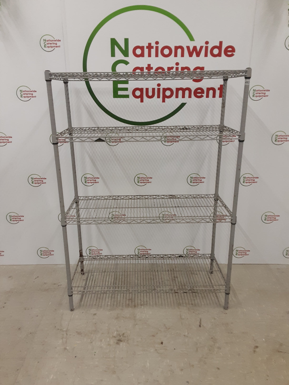 Wire Shelving Unit - Four Tier, 107x46cm (NCE4924)