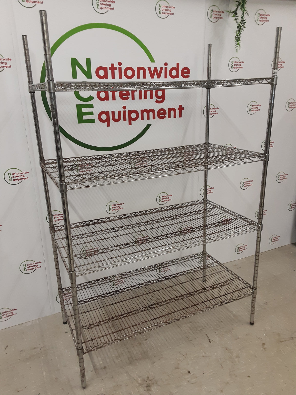 Wire Shelving Unit - CLEARANCE Four Tier, 120x60cm  (NCE4925)