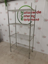 Wire Shelving Unit - Four Tier 91W 187H 46D (NCE4987)