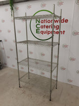 Wire Shelving Unit - Four Tier 91W 187H 46D (NCE4988)