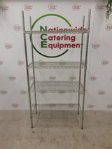 Wire Shelving Unit - Four Tier 91W 187H 46D (NCE4989)