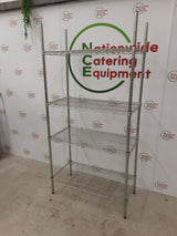 Wire Shelving Unit - Four Tier 91W 187H 46D (NCE4989)