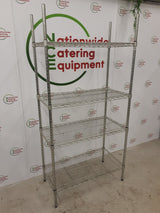 Wire Shelving Unit - Four Tier 91W 187H 46D (NCE4989)