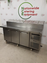 Gram Three Door Counter Fridge With Toppings Opening, Extra Deep Worktop (NCE4996)