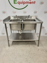 Stainless Steel Double Sink, No Drainer, 111cm (NCE5003)